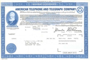 American Telephone and Telegraph Co. - Warrant Certificate